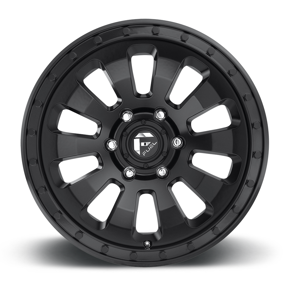 FUEL OFFROAD 'TACTIC' 17" D630- Satin Black 17/9 Rims (set of 5 Jeep 5x127 - 12) JK