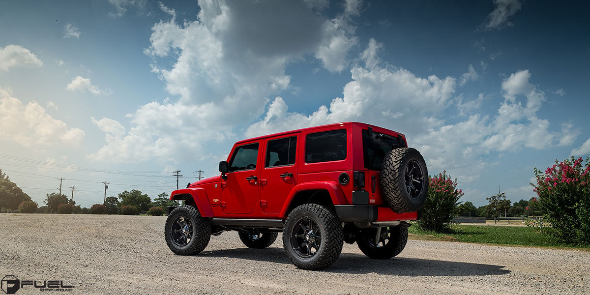 FUEL OFFROAD 'COUPLER' 17" D575 - Gloss Black Rims (set of 5 Jeep 5x127 / 5x114) -12