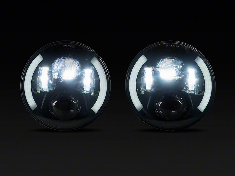 LED Headlights 'SideSlice' with DRL, Clone for Wrangler JK JKU TJ (pair)