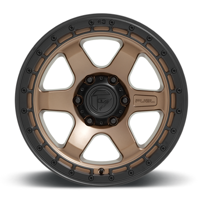 FUEL OFFROAD 'BLOCK' 17" D751 - Matte Bronze with Black Rim 17/9 Rims (set of 5 Jeep 5x127 -12)