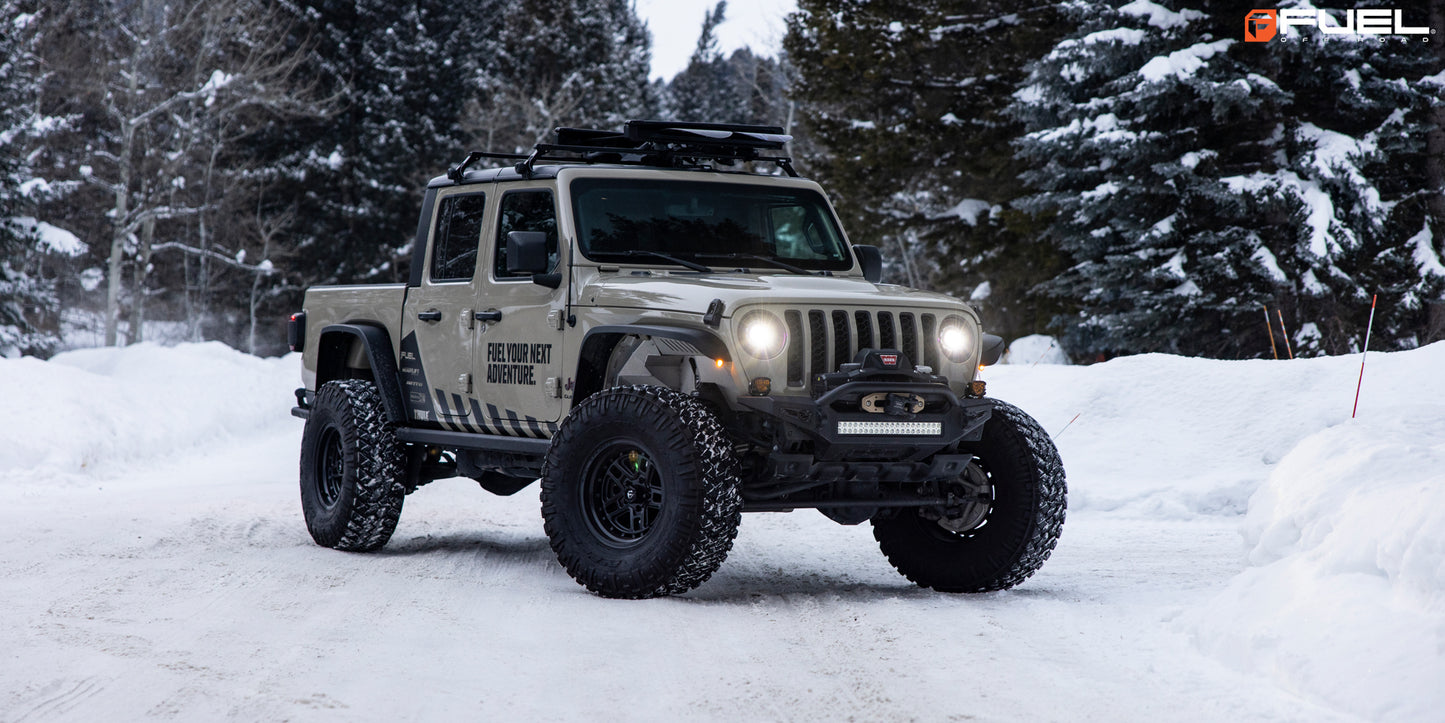 FUEL OFFROAD 'NITRO' 17" D667 - Satin Black 17" Rims 9J (set of 5 Jeep 5/127 -12) JK / JL