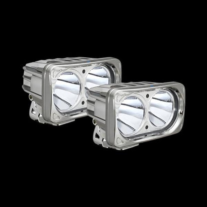 Vision-X OPTIMUS Dual LED Driving Lights - Chrome (20w x 2) (PAIR) XIL-OP210CKIT