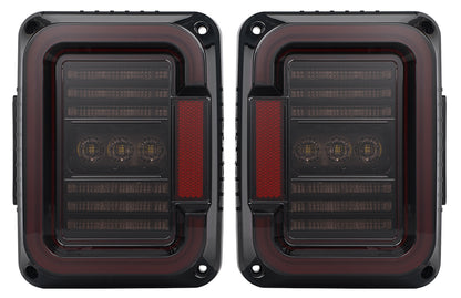 TAIL LIGHTS - CEE 'C' SMOKE LED replacement for Wrangler JK JKU (pair)